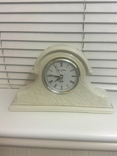 Widdop white mantel clock - mantel,