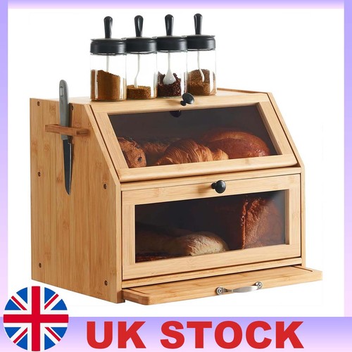 Layer bamboo bread bin - 2,