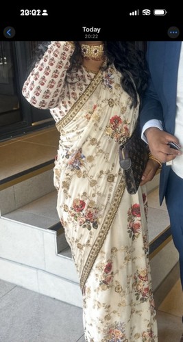 Off white saree - white,