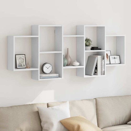 Wall shelf white - white, cm