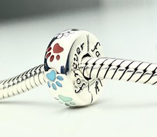 Paw Print Clip Charm Colourful