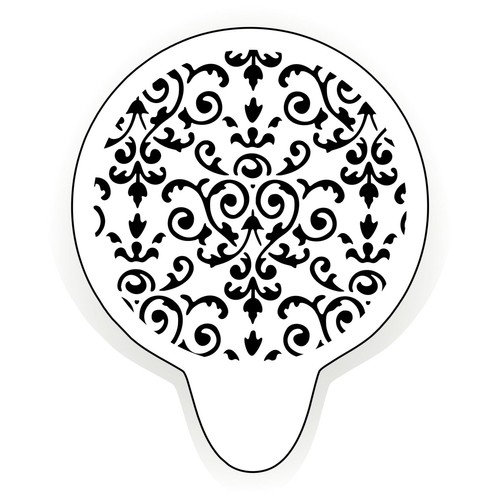 Damask craft stencil home - damask,