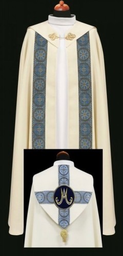 White marian cope vestment - cope,