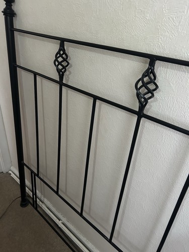 Black iron headboard king size