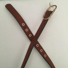 Primark Suedette Tan Belt with Gold Buckle