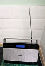 Philips AJ5100/05 Portable AC/DC Stereo DAB/FM Radio - Silver /Black +power Lead