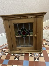 Corner Wall Cupboard, Waxed