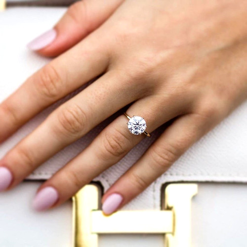 Round diamond wedding - round,