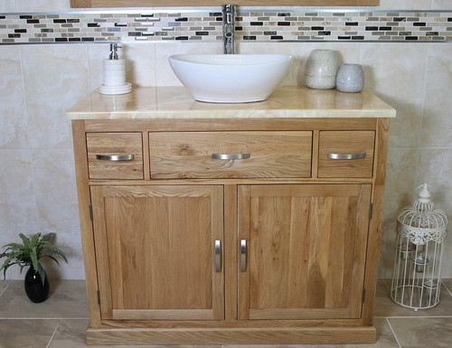 Bathroom vanity unit oak - vanity,