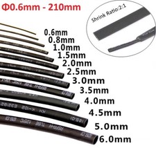 Black φ0 6mm 210mm heat - black,