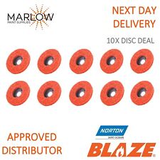 10 X NORTON BLAZE 115MM RAPID STRIP DISC - 66623303783 Weld Paint Rust Removal