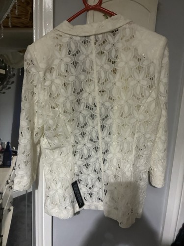 Ivory lace blazer - ivory, style