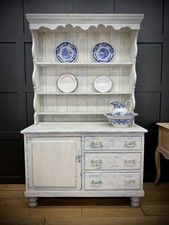 Antique Pine Display Dresser Pantry Cupboard / Kitchen Storage / Distressed