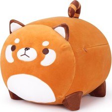 11.8 inch Red Panda Plush Toy Stuffed Animal Pillow Pandas Plush Pillow Cuddle