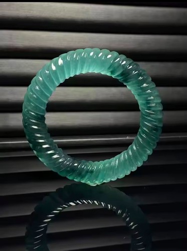 Ice blue jadeite jade bangle - ice,