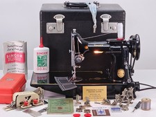 Beautiful 1952 Singer 221k Featherweight Sewing Machine, Serviced + Warranty