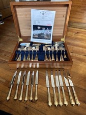 Davenport And Sullivan Cutlery Set Inkerman Silver Plate Albany Gold