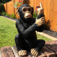 Black Monkey Ornament Statue