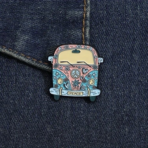 Peace hippie van enamel - enamel, pin