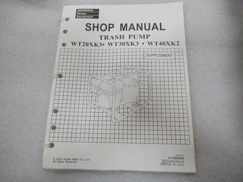 Pm197 honda trash pump - honda, wt20xk3