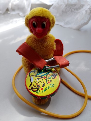 Vintage monkey drummer toy - monkey,
