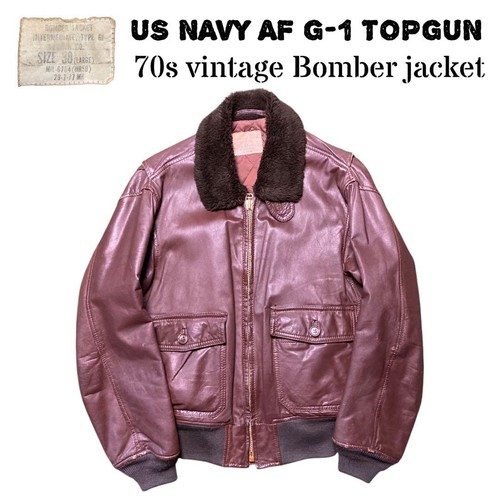 Navy 70s flight jacket - 70s,