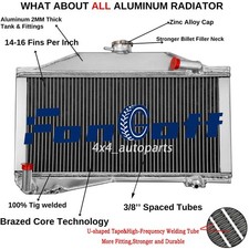 2 Row Radiator Aluminum For