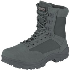 Tactical Side Zip Security Police Combat Army Mens Boots Desert Urban Grey 5-12
