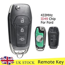 433MHz Remote Key Fob ID49 For Ford Transit Custom MK8 Transit 2014 - 2019 2020