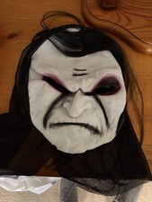 Horror Face Masks Halloween Props Scary Halloween Mask Latex Headgear Wig UK