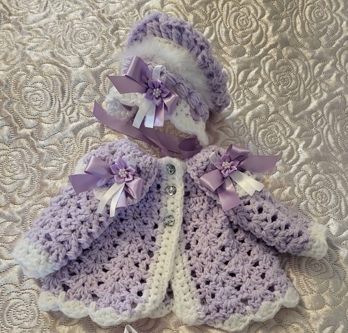 Hand crochet baby - hand, cardigans