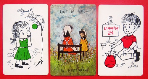 Vintage swap playing cards - vintage,