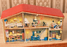 VINTAGE DOLLSHOUSE   LUNDBY MINI DOLLSHOUSE 16TH SCALE