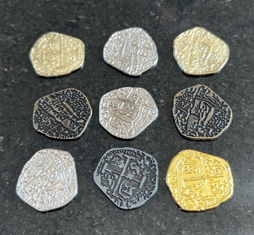 Pirate treasure silver gold - 9x,