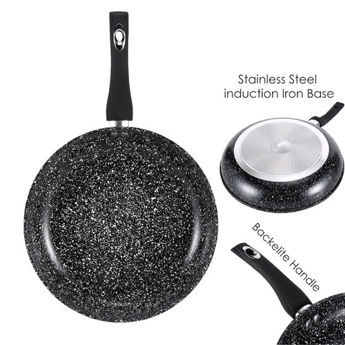 Non stick frying pan black - stick,