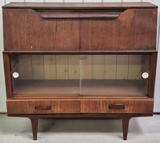 Finnish Rosewood And Teak Drinks Cabinet/Bureau/Bookshelf Vintage Mid Century 
