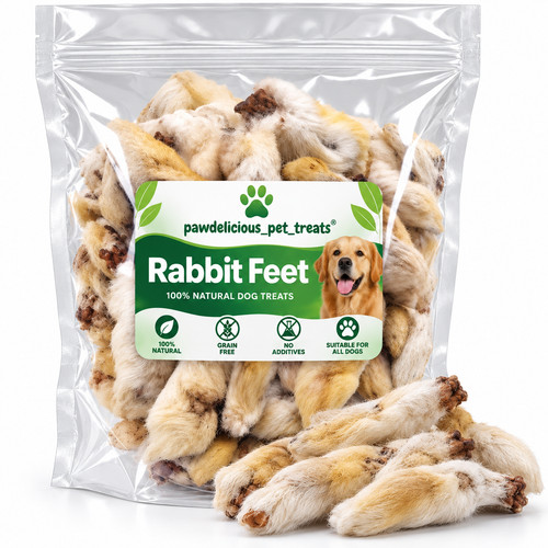 2kg rabbit feet with fur - 2kg, for