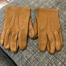 Vintage Simpson Of Piccadilly Kid Leather Gloves, Tan Large