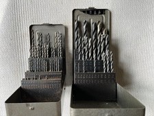 Incomplete HSS Imperial 64ths and Number Drills Sets in metal cases