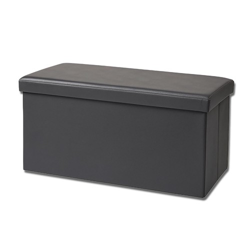 Dark grey ottoman storage - grey,