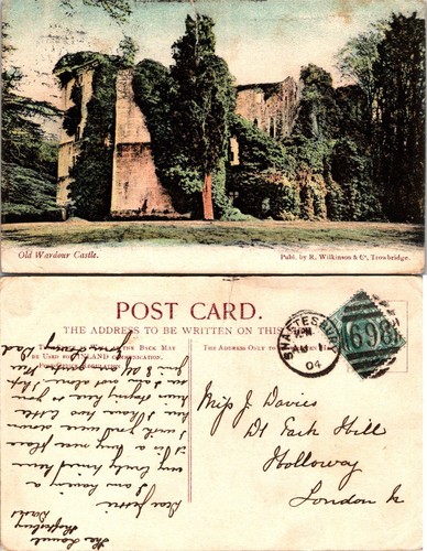 Old wardour castle postcard - old,