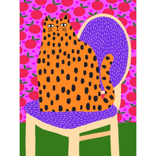 Leopard chair bright - leopard, a