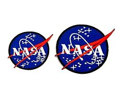 NASA Astronaut Patch Iron Sew ON Applique Space UFO Jeans Jacket Badge 2 SIZES