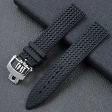 23mm Black Rubber Silicone