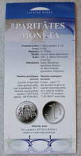 Latvian Bank 1 Lats Coin Booklet – "Paritātes Monēta" (Parity Coin) 2013