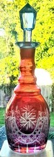 VNTG BOHEMIAN CRANBERRY GLASS