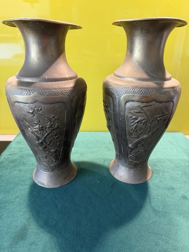 Antique chinese brass vases - antique,