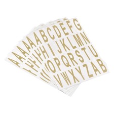 Letters Stickers Gold Tone