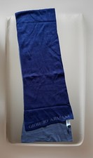 Armani Collezioni Elegant Navy Acrylic Neck Scarf  165 cm x 27cm