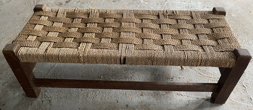Antique oak wooden rush